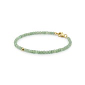 Bratara cu agat verde si argint placat cu aur galben DiAmanti 252-15B-G
